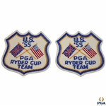 Two (2) 1955 Ryder Cup at Thunderbird Country Club Team Crests