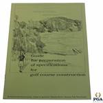 1964 Guide For Preparation Of Specifications For Golf Course Construction
