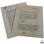 Two (2) Eddie Lowery Signed Letters JSA ALOA