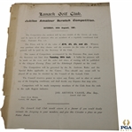 1901 Jubilee Amateur Scratch Competition at Lanark Golf Club Information Page