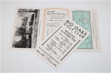 Big Oaks Golf Club Pamphlet