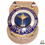 Undated Blue w/White Ryder Cup Team Championship Gold Tone Money Clip