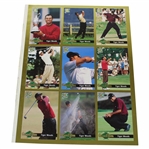 Legends Sports Memorabilia Magazine Uncut Card Sheet with All Tiger Woods Cards