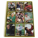 Legends Sports Memorabilia Magazine Uncut Card Sheet with Masters Champs