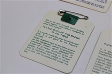 Nine (9) 1990's Masters Tournament SERIES Badges - 1990-1996 & 1998-1999
