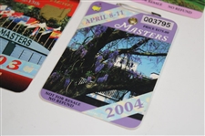 Seven (7) 2000's Masters Tournament SERIES Badges - 2000, 2003-2004 & 2006-2009