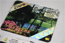 Seven (7) 2000's Masters Tournament SERIES Badges - 2000, 2003-2004 & 2006-2009