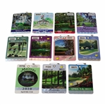 Eleven (11) 2010-2022 Masters Tournament SERIES Badges - 2010-2018, 2020 & 2020