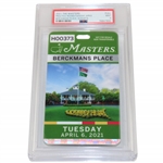 2021 Masters Tournament Berkmans Place Tuesday Badge #H00373 PSA MINT 9 - Pop 1