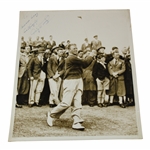 Craig Wood Signed Photo Teeing Off Inscribed To Herman Lang JSA ALOA
