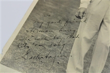 Walter Hagen Signed Oversize Photo Personalized 'To Herman Lang' JSA ALOA
