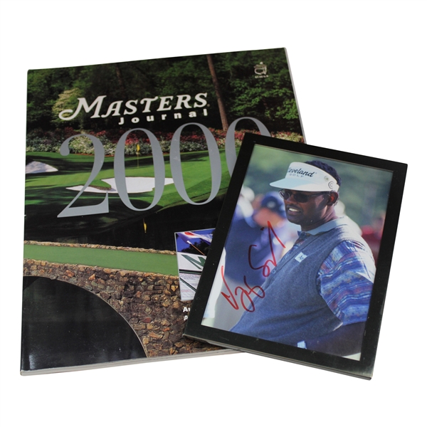 Vijah Singh Signed Photo With 2000 Masters Journal JSA ALOA