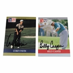 Billy Casper & Corey Pavin Signed PGA Tour Pro Set Cards JSA ALOA