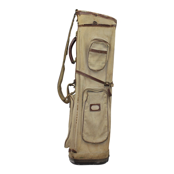 Vintage Atlantic Canvas & Leather Par Golf Bag 