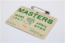 1967 Masters Tournament SERIES Badge #6967 - Gay Brewer Winner