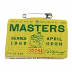 1969 Masters Tournament SERIES Badge #22764 - George Archer Winner