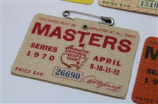 Eight (8) 1970's Masters Tournament SERIES Badges - 1970-1971, 1973-1974 & 1976-1979