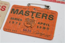 Eight (8) 1970's Masters Tournament SERIES Badges - 1970-1971, 1973-1974 & 1976-1979