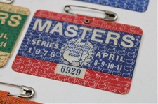Eight (8) 1970's Masters Tournament SERIES Badges - 1970-1971, 1973-1974 & 1976-1979