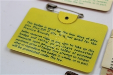 Eight (8) 1970's Masters Tournament SERIES Badges - 1970-1971, 1973-1974 & 1976-1979