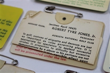 Eight (8) 1970's Masters Tournament SERIES Badges - 1970-1971, 1973-1974 & 1976-1979