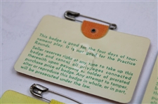 Eight (8) 1970's Masters Tournament SERIES Badges - 1970-1971, 1973-1974 & 1976-1979