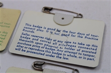 Eight (8) 1970's Masters Tournament SERIES Badges - 1970-1971, 1973-1974 & 1976-1979