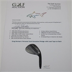 Greg Norman's Personal Used Unmarked Wedge with Lead Tape on Back