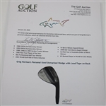 Greg Norman's Personal Used Unmarked Wedge with Lead Tape on Back