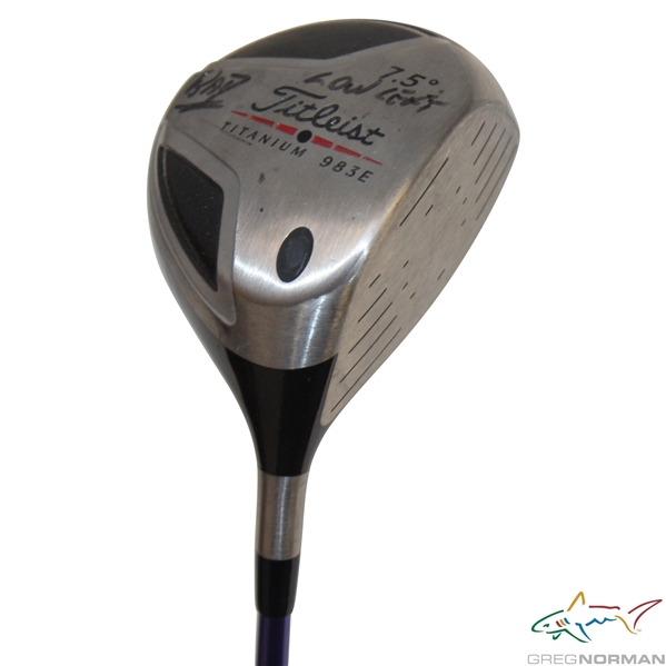 Greg Normans Personal Titleist Titanium 983E 7.5 Degree Driver - (Bay Low Lift)