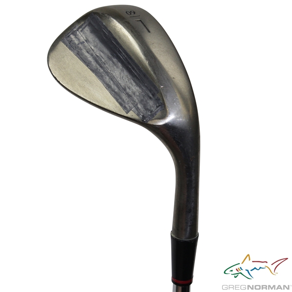 Greg Normans Personal Used Unmarked Lob 60 Degree Wedge with Lead Tape on Back