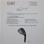 Greg Norman's Personal Used MacGregor 'GN' 57 7 Degree Wedge