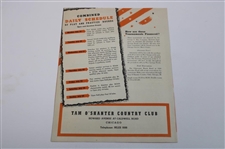 1943 Tam O Shanter All American Golf Tournaments Program