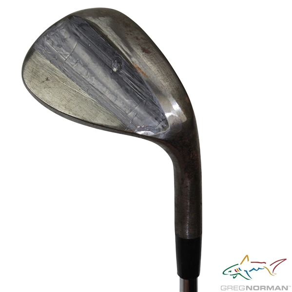 Greg Normans Personal Used Unmarked Wedge with Lead Tape on Back 