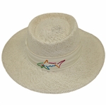 Greg Norman's Personal New Shark Logo Tan Straw Gambler Hat - Unworn