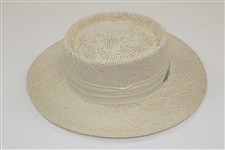 Greg Norman's Personal New Shark Logo Tan Straw Gambler Hat - Unworn