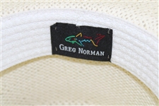 Greg Norman's Personal New Shark Logo Tan Straw Gambler Hat - Unworn