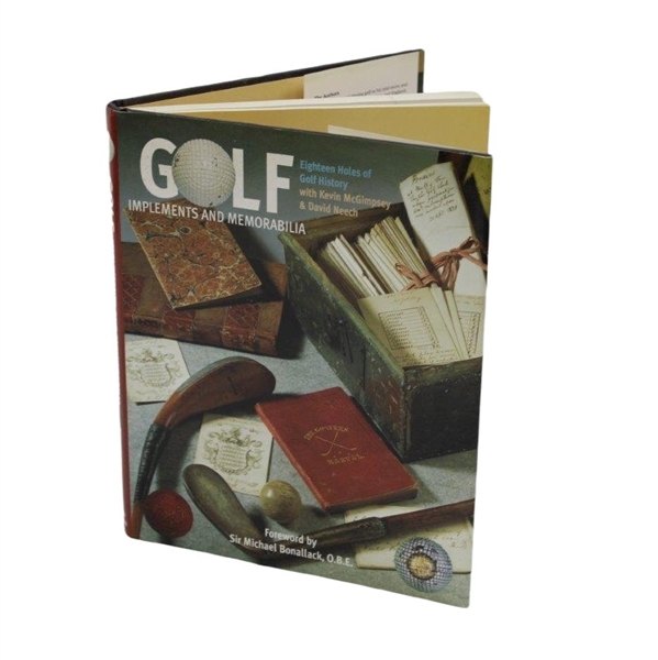 Golf Implements & Memorabilia Book with McGimpsey & Neech