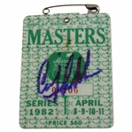 Craig Stadler Signed 1982 Masters Tournament SERIES Badge #06406 JSA ALOA