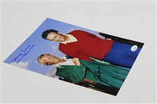 Jack Nicklaus & Tommy Aaron Dual Signed Green Jacket 8x10 Photo JSA #CB46166