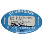 Jack Nicklaus Signed 1986 Masters Clubhouse Badge #A-496 JSA ALOA