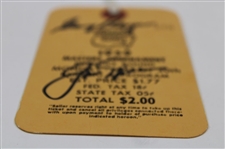 Jack Nicklaus & Gary Player Signed 1959 Masters Tournament Monday Ticket #270 - Jack's Masters Debut! JSA ALOA