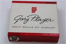 Dunlop Gary Player Golf Ball Box W/Balls & Signed Cut Card JSA ALOA