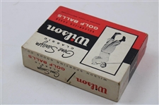 Gene Sarazen Classic Wilson Vulcanized Rubber Golf Ball Box W/Balls & Signed Cut Card JSA ALOA