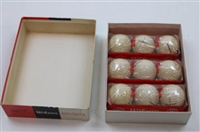 Gene Sarazen Classic Wilson Vulcanized Rubber Golf Ball Box W/Balls & Signed Cut Card JSA ALOA