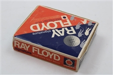 Ray Floyd Signature Solid State Golf Ball Box W/Balls & Signed Cut Card JSA ALOA