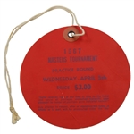 1967 Masters Tournament Wednesday Practice Rd Ticket #4362 - Gay Brewer Winner