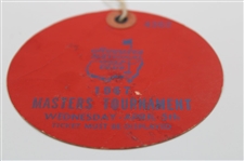 1967 Masters Tournament Wednesday Practice Rd Ticket #4362 - Gay Brewer Winner