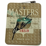 Ben Crenshaw Signed 1984 Masters Tournament SERIES Badge #14209 JSA ALOA
