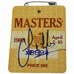 Sandy Lyle Signed 1988 Masters Tournament SERIES Badge #X8894 JSA ALOA